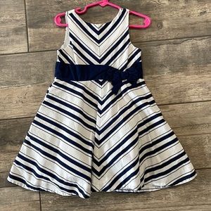 Janie and Jack blue and white striped dress